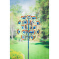 50.7" Wind Spinner, Patina Gingko Leaves