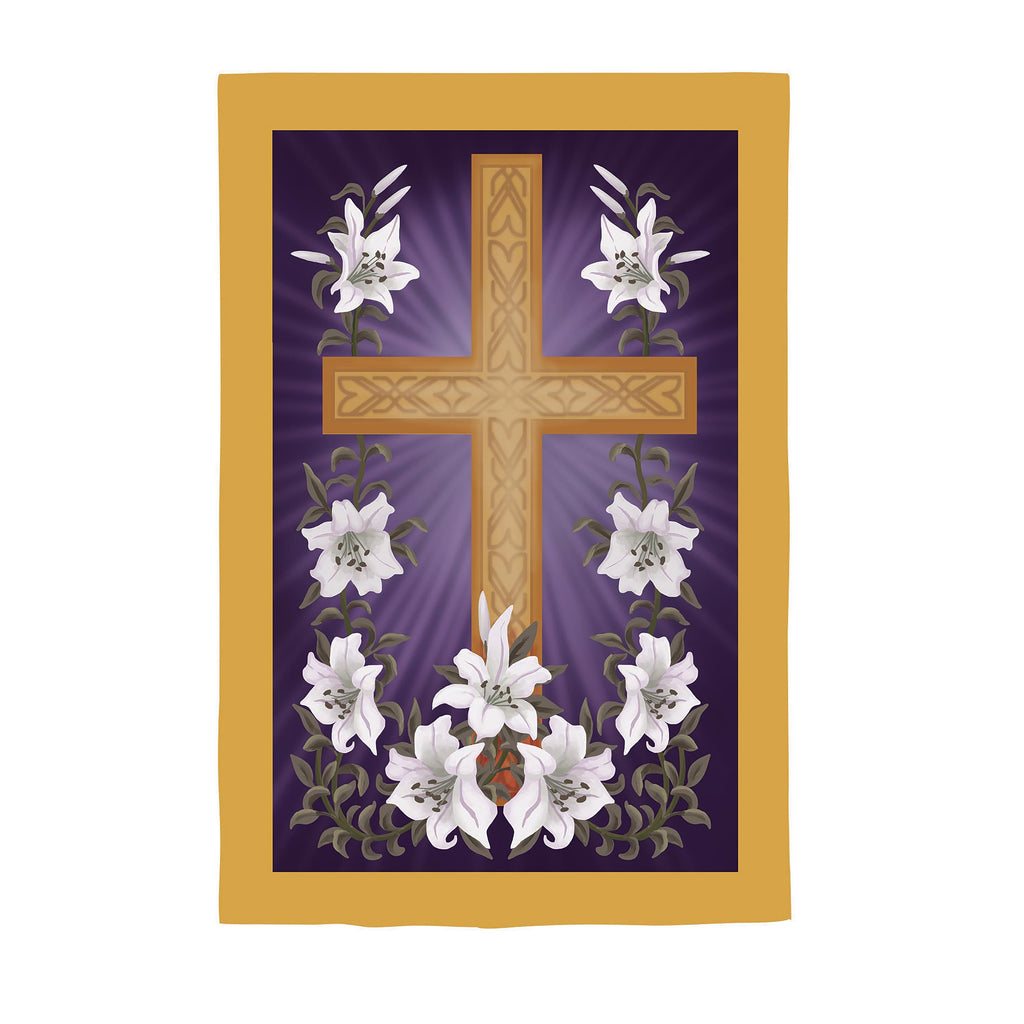 Easter Lilies Suede Garden Flag