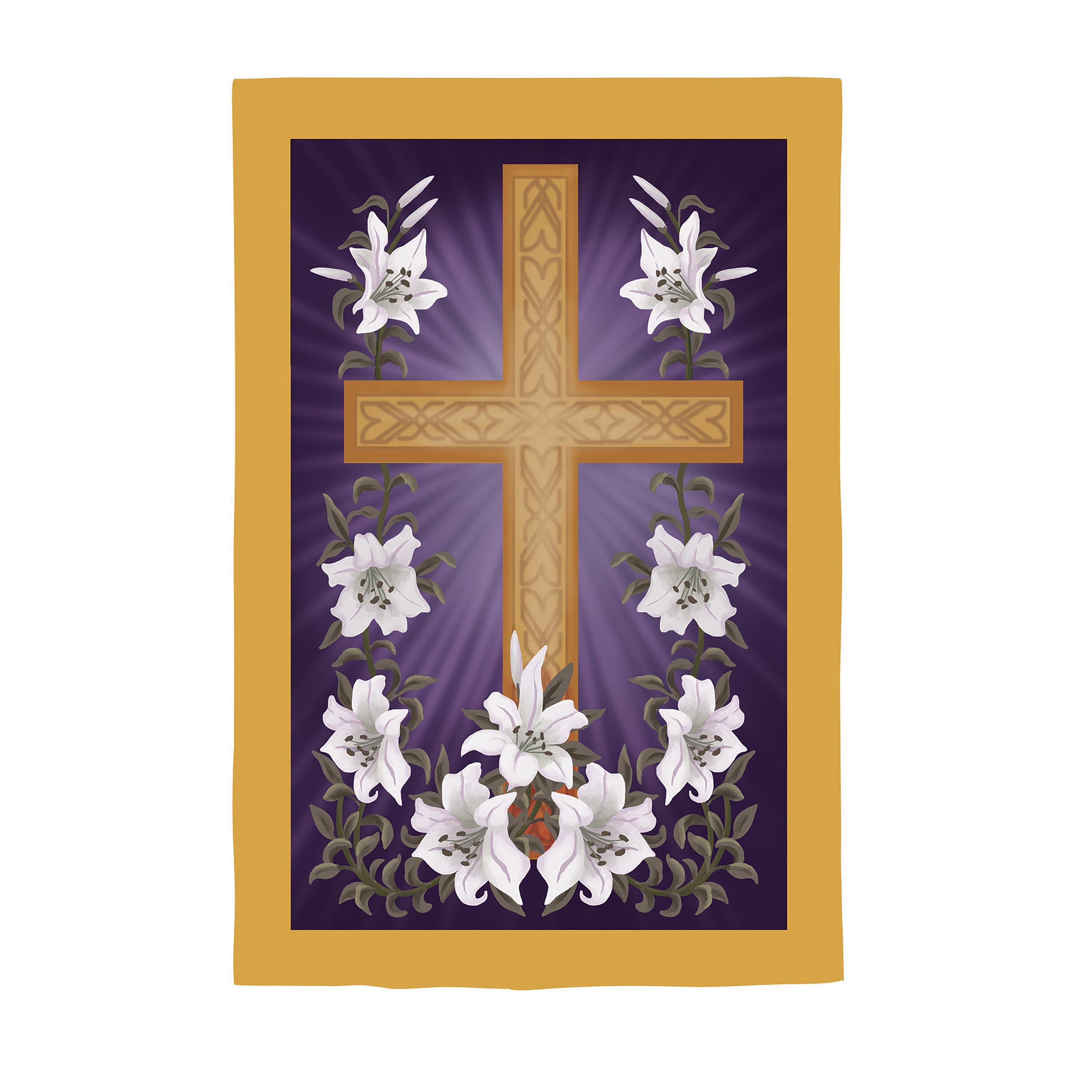 Easter Lilies Suede Garden Flag
