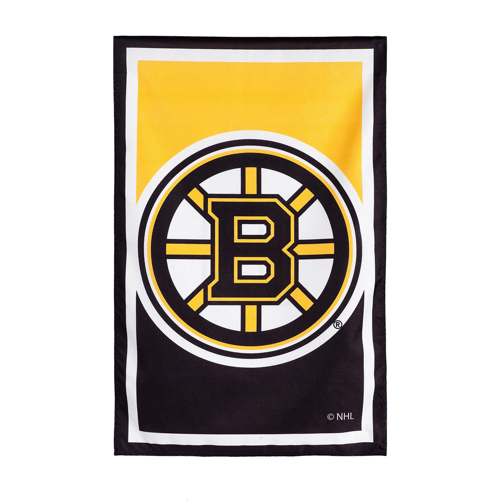NHL Hockey Burlap House Flag, Boston Bruins