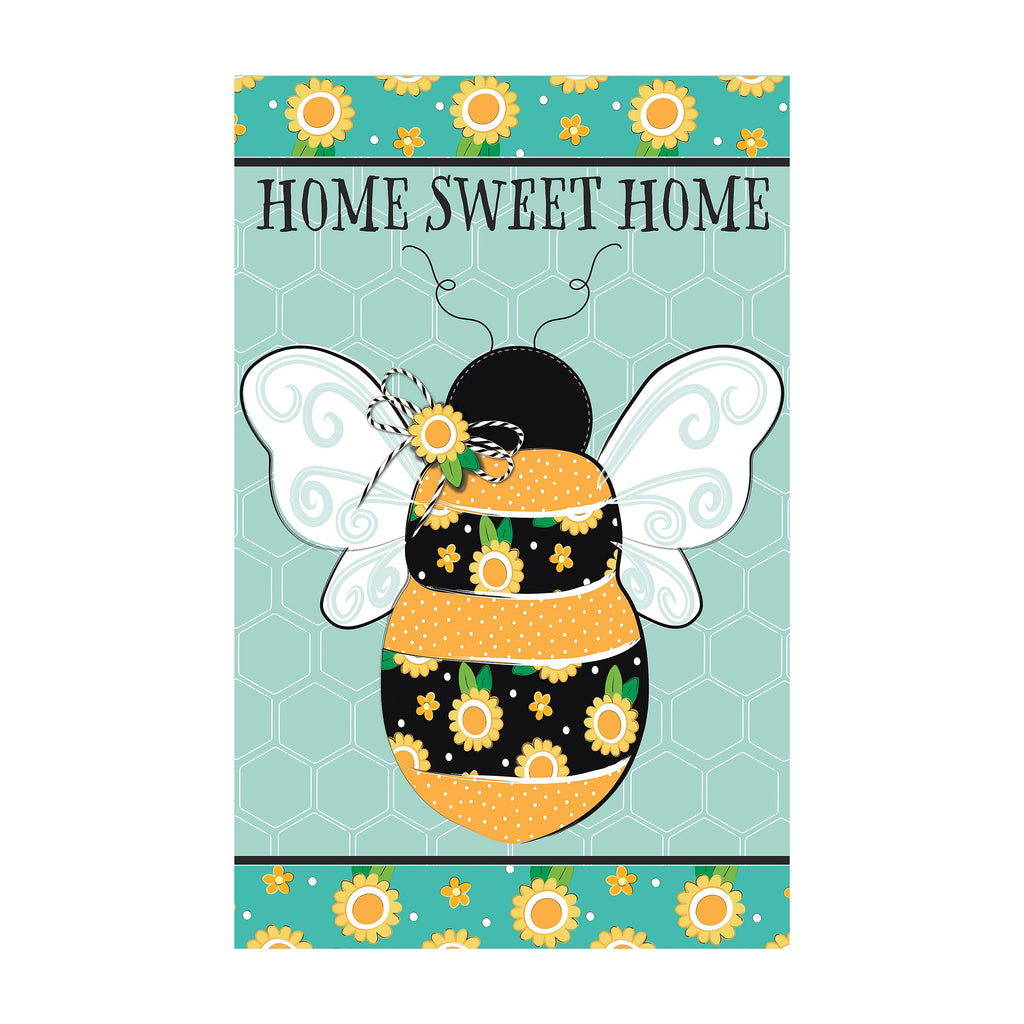 Home Sweet Home Bee Applique House Flag