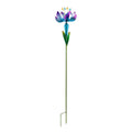 Flower Wind Spinner Garden Stake, Blue