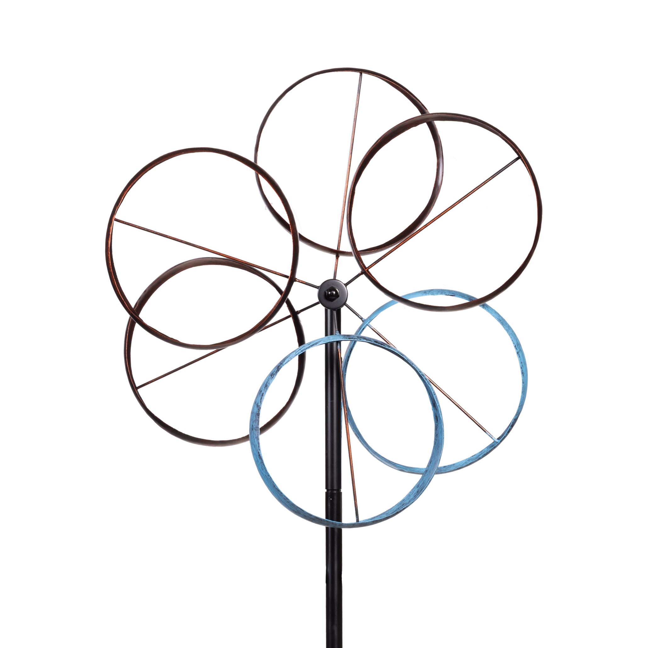 Metal Roundabout Breeze Wind Spinner 72"H