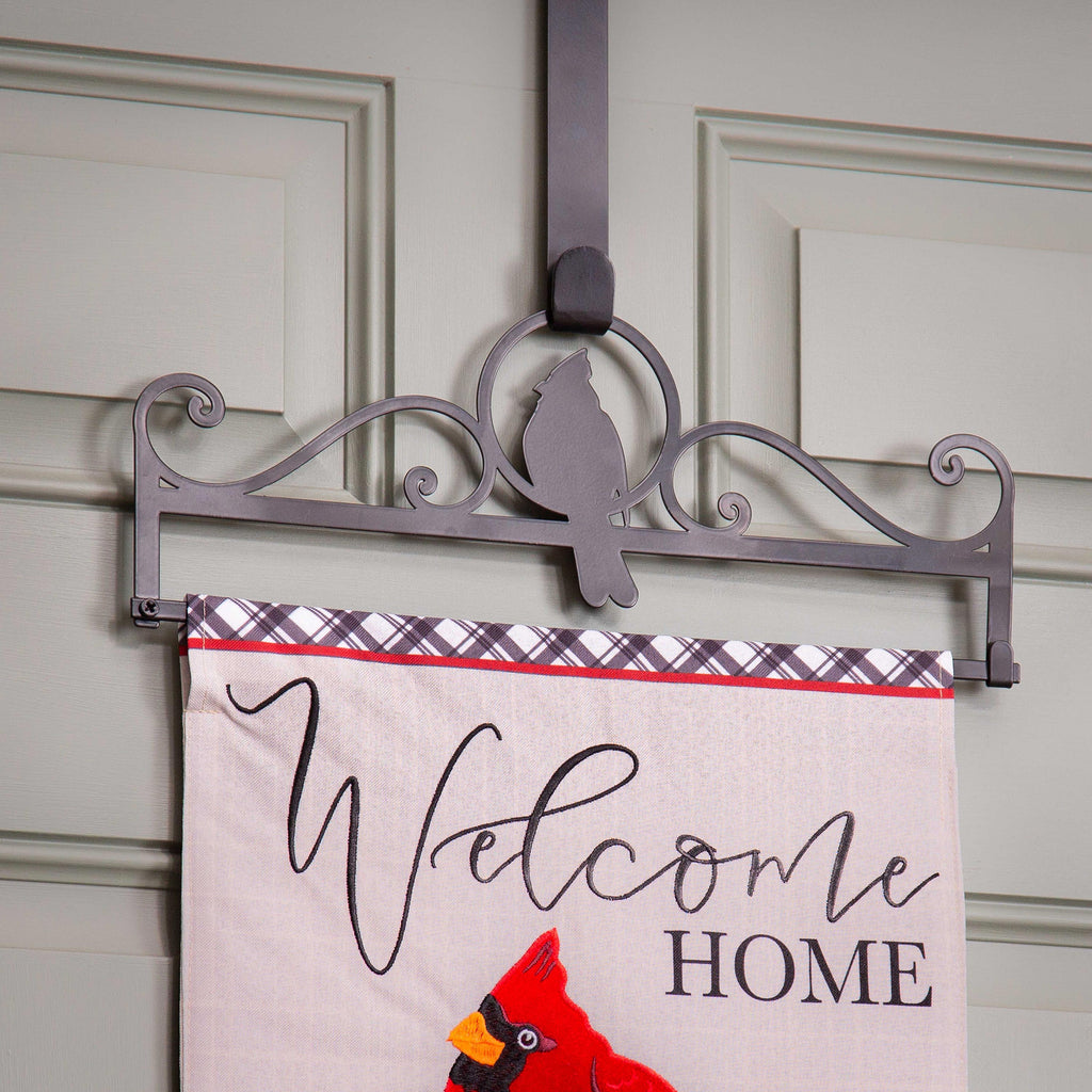 Cardinal Garden Flag Over the Door Hanger