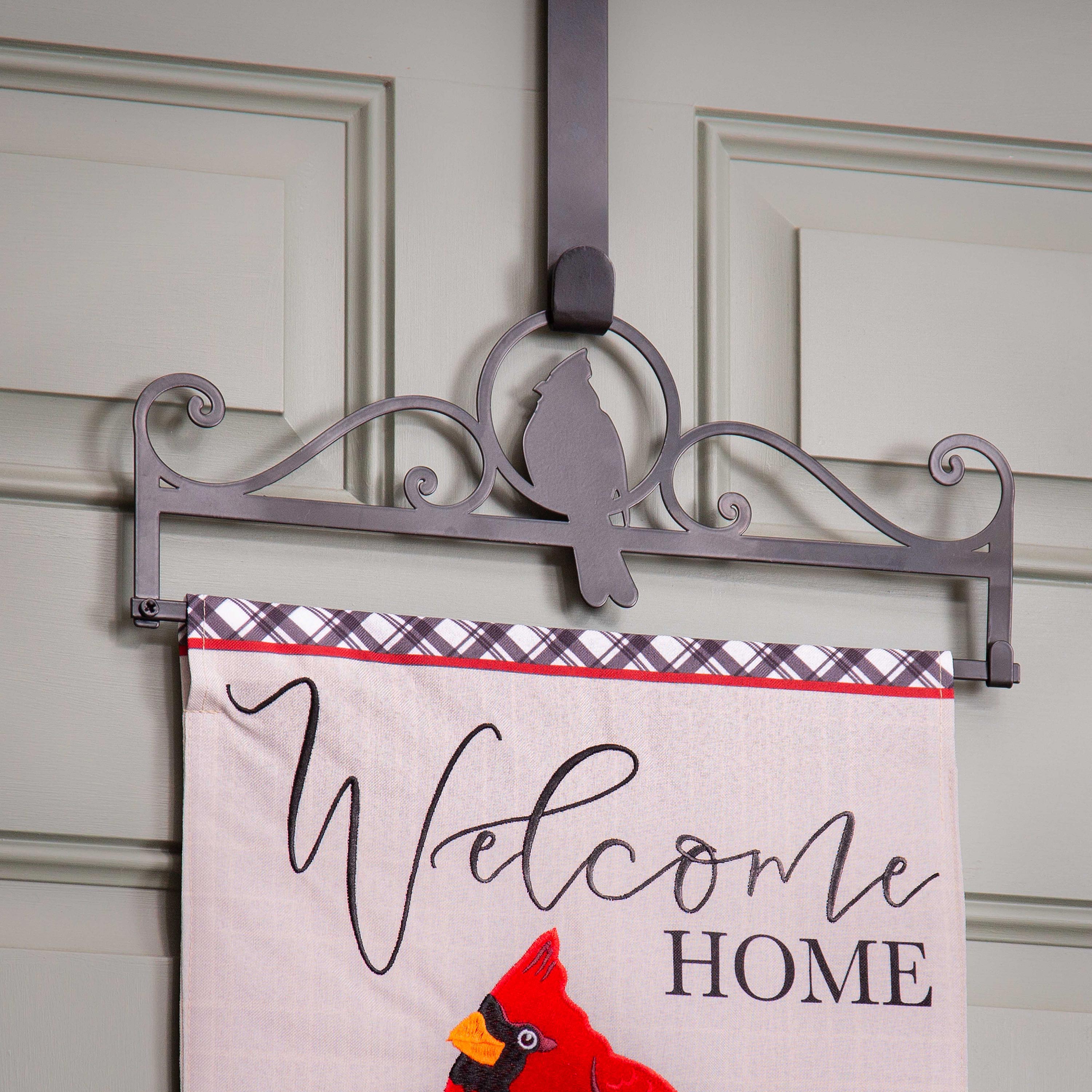 Cardinal Garden Flag Over the Door Hanger