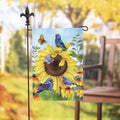 Sunflower Glory Suede Garden Flag