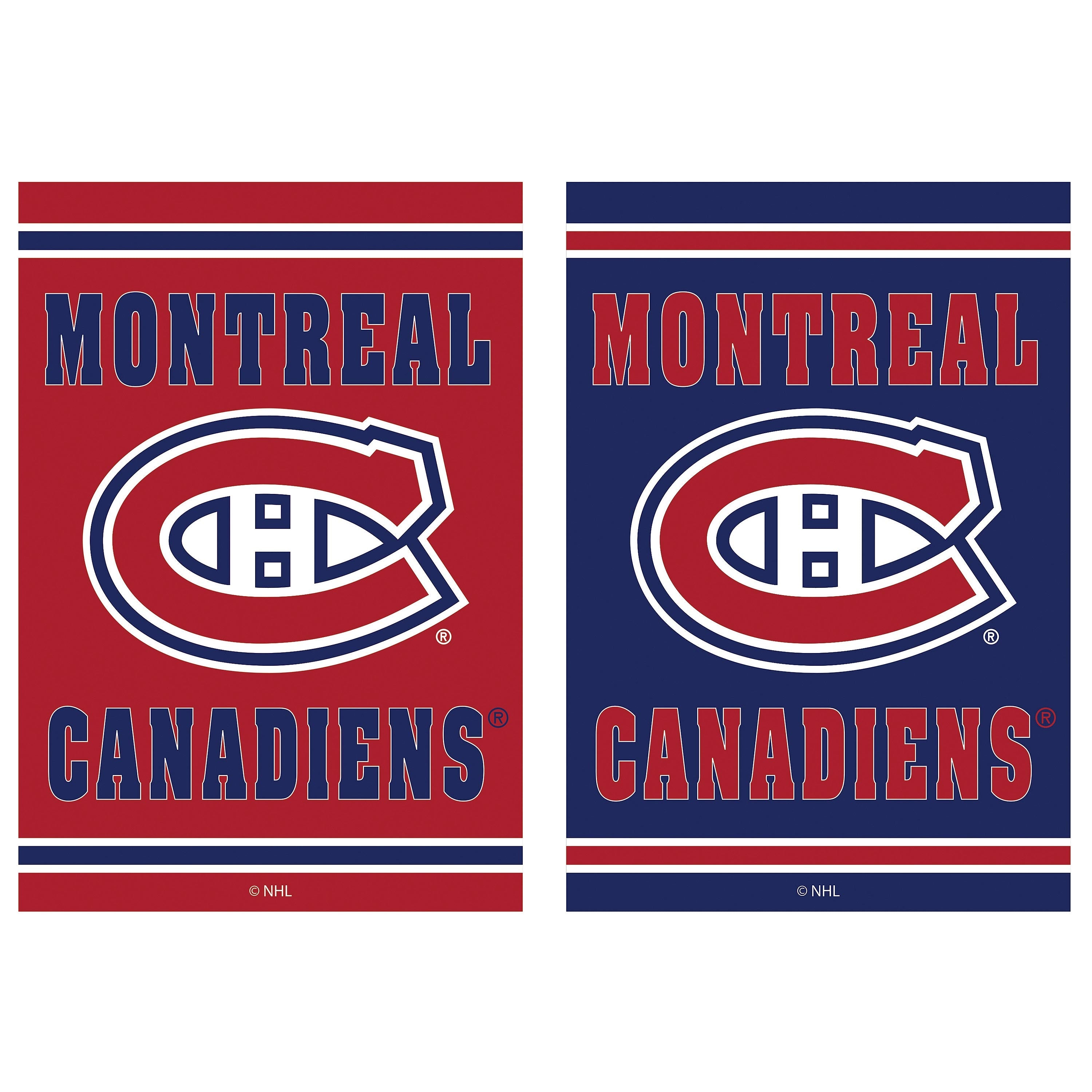 Embossed Suede Flag, House Size, Montreal Canadiens