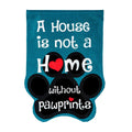 Paw Prints Burlap House Flag