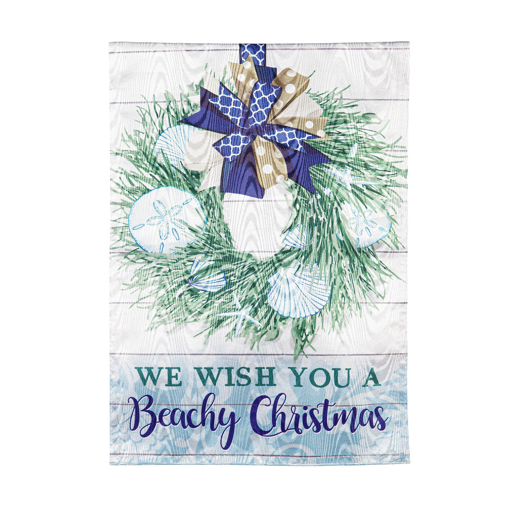 Seashall Wreath Moire Garden Flag