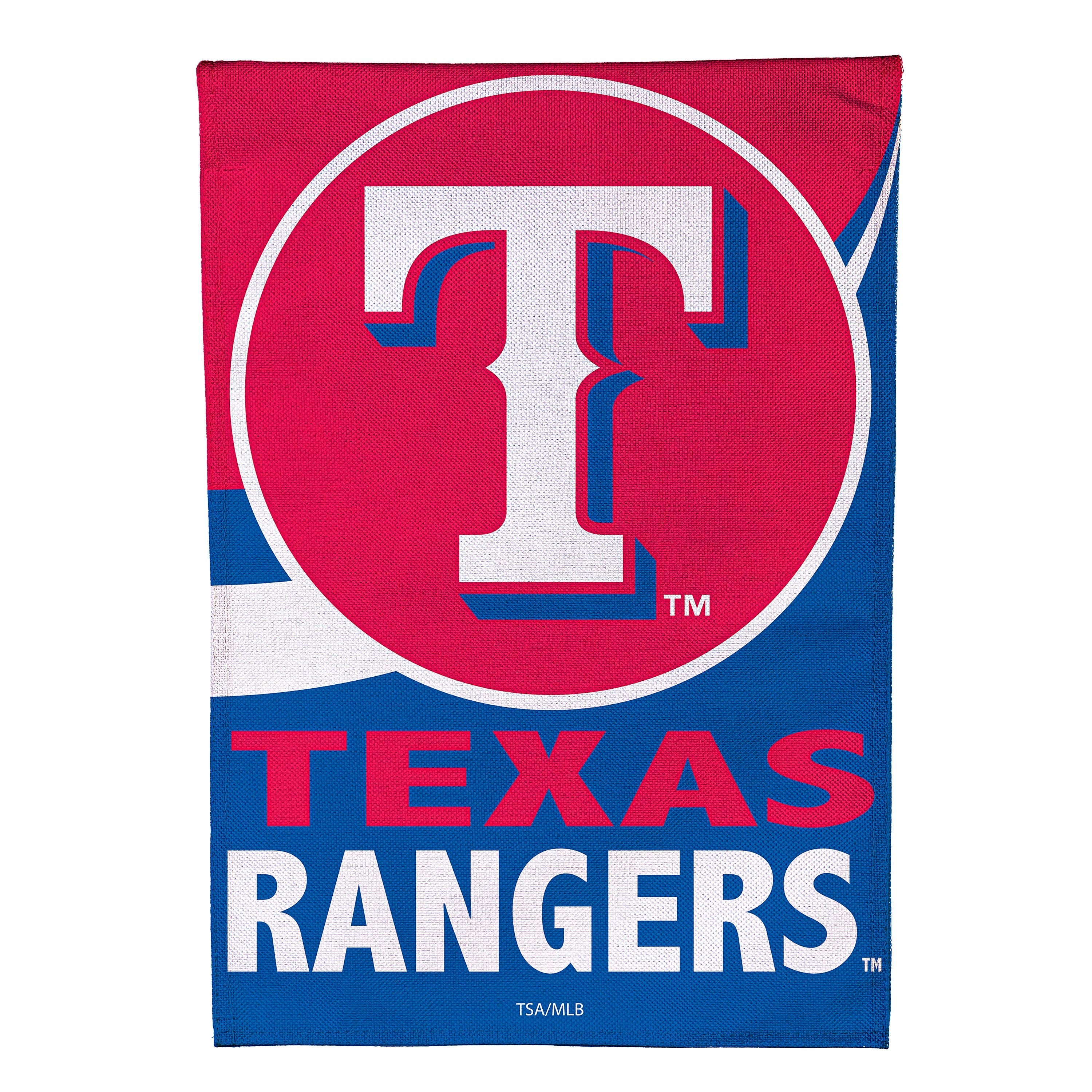 Texas Rangers Burlap Garden Flag