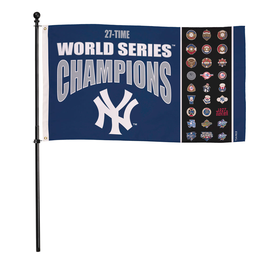 New York Yankees Single Sided Flag w/ 2 Grommets, 3'x5' Multi Win Flag