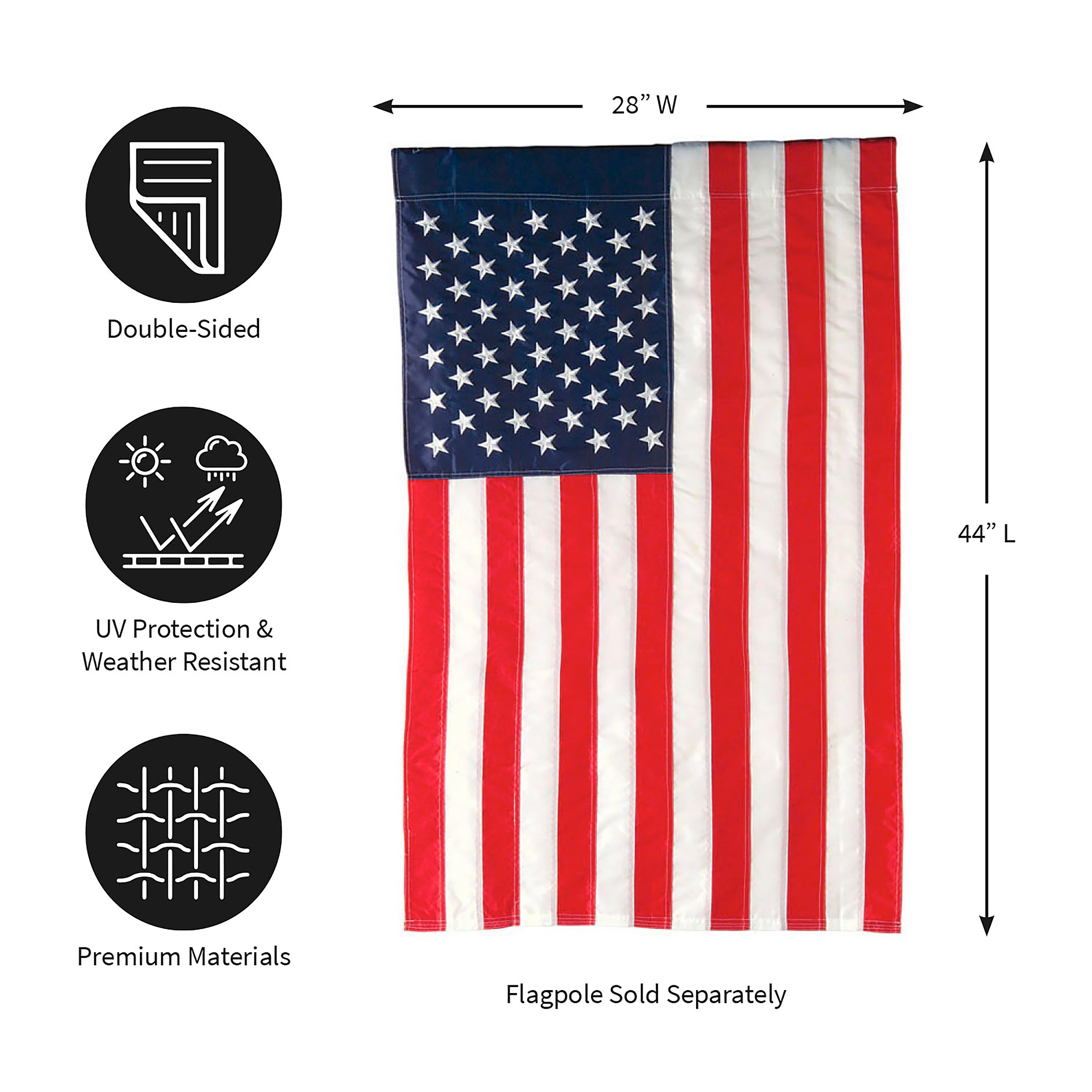 American Flag House Applique Flag