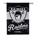 Double-Sided Vintage Graphic NFL Team Pride Linen House Flag, Raiders