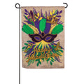 Mardi Gras Swag Garden Burlap Flag