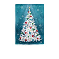 White Christmas Tree Linen Garden Flag