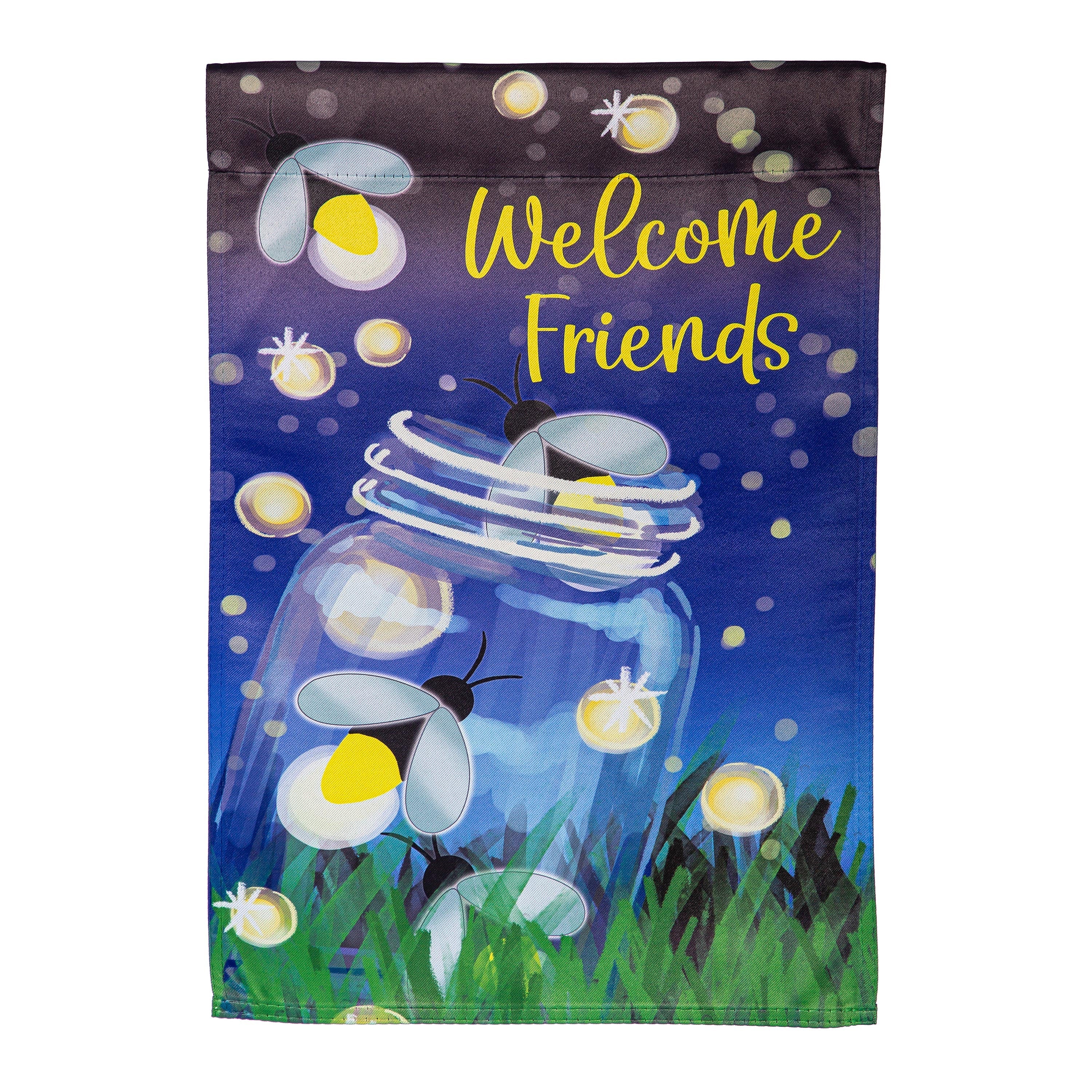 Firefly Jar Suede Garden Flag