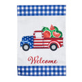 Patriotic Watermelon Truck Garden Strié Flag