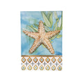 Coastal Starfish Burlap Garden Flag