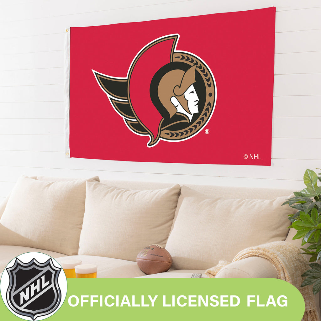 Ottawa Senators Single Sided Flag w/ 2 Grommets, 3'x5'