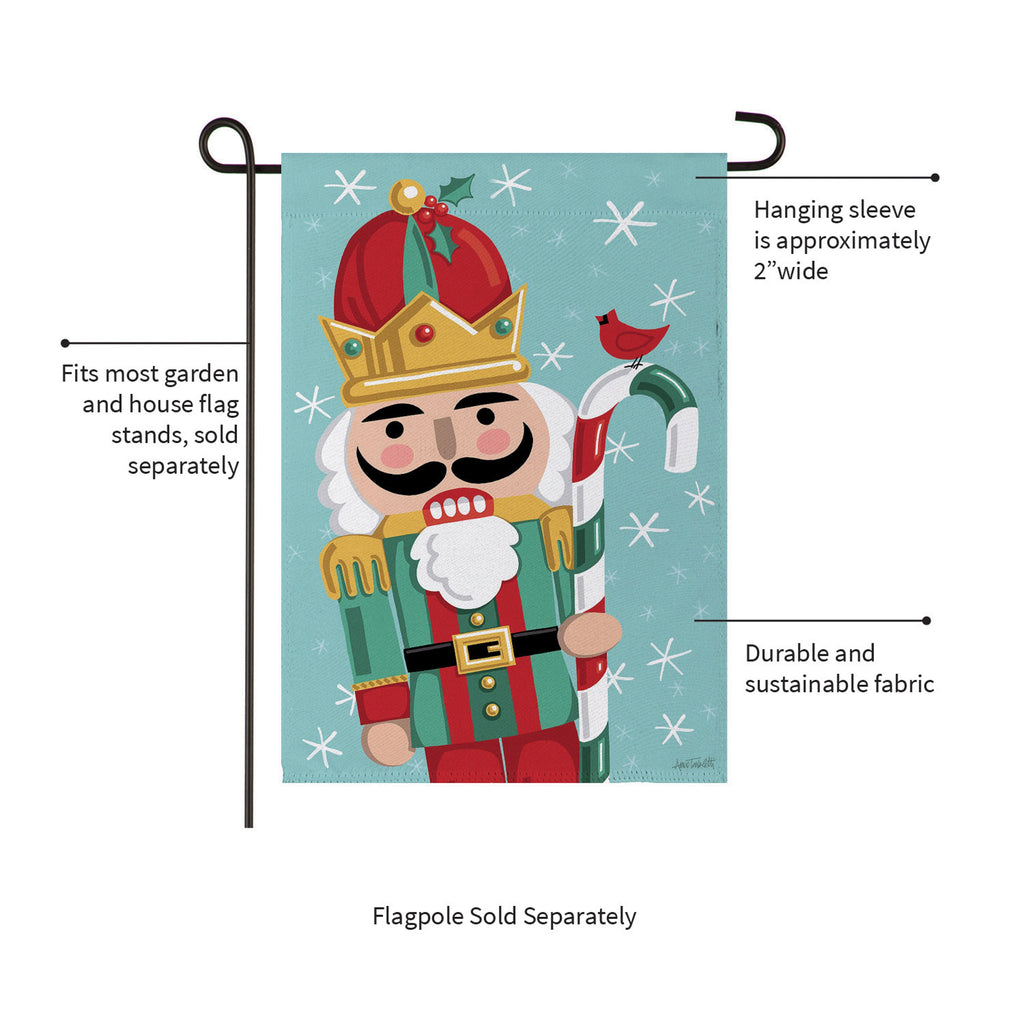 Christmas Icons Reversible Suede Garden Flag