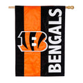 Double-Sided Embellished NFL Team Pride Applique House Flag, Cincinnati Bengals