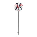 48"H Wind Spinner Garden Stake, Americana