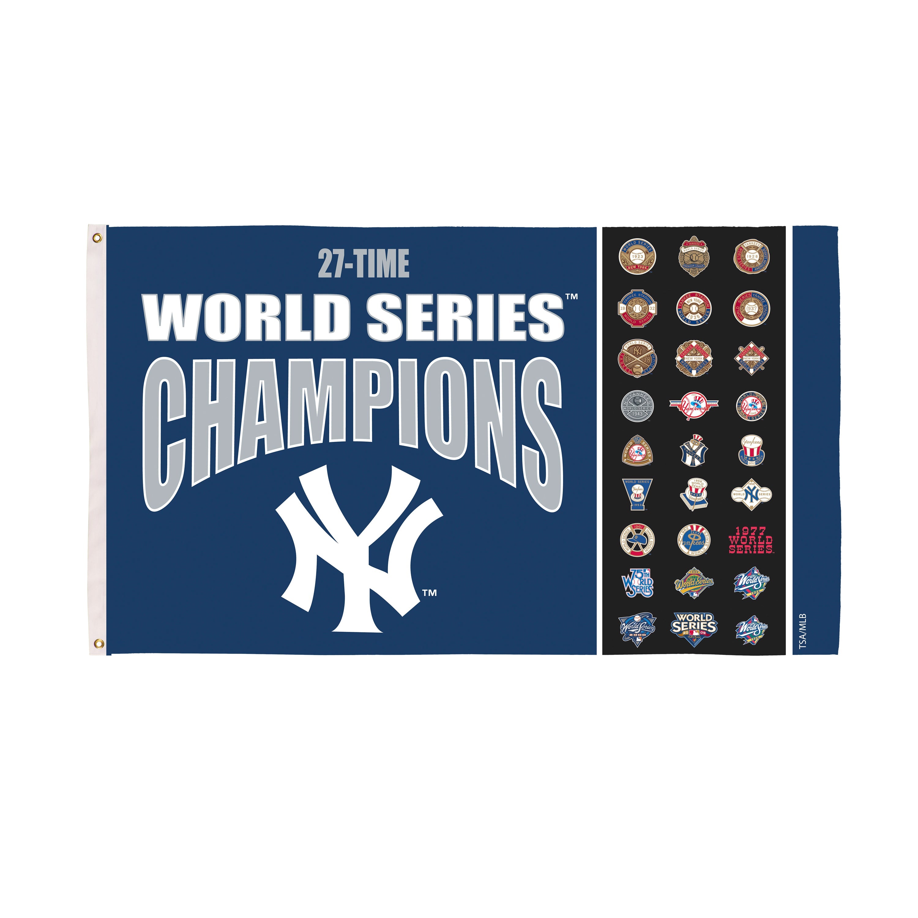 New York Yankees Single Sided Flag w/ 2 Grommets, 3'x5' Multi Win Flag
