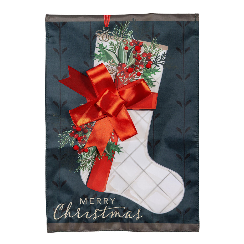 Christmas Stocking Applique Garden Flag