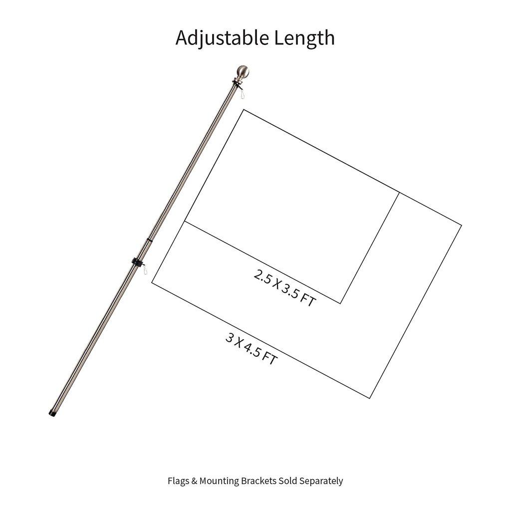 Extendable Metal House Flag Pole