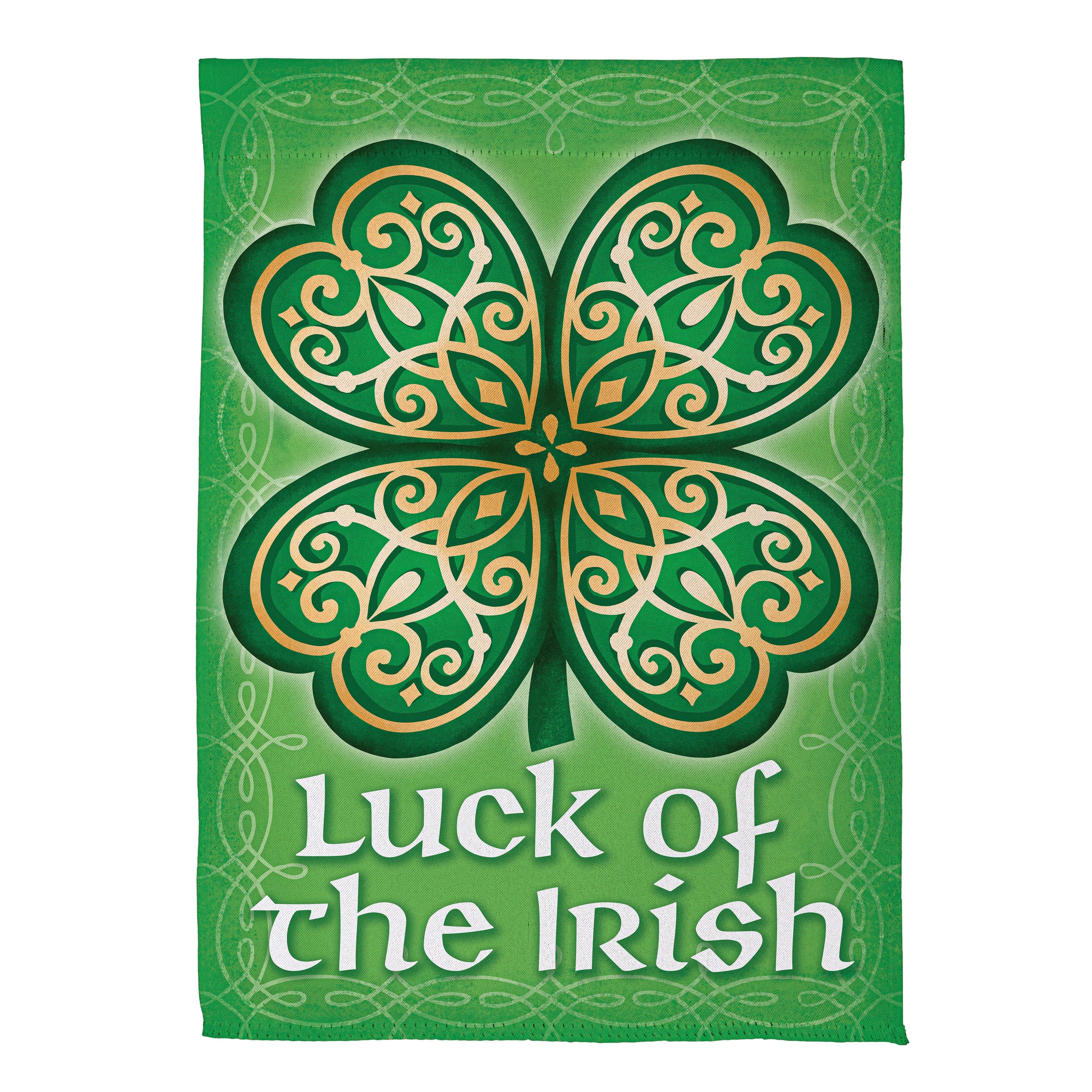 Luck Of The Irish Suede Garden Flag