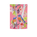 Birdies on Cherry Blossoms Suede Garden Flag