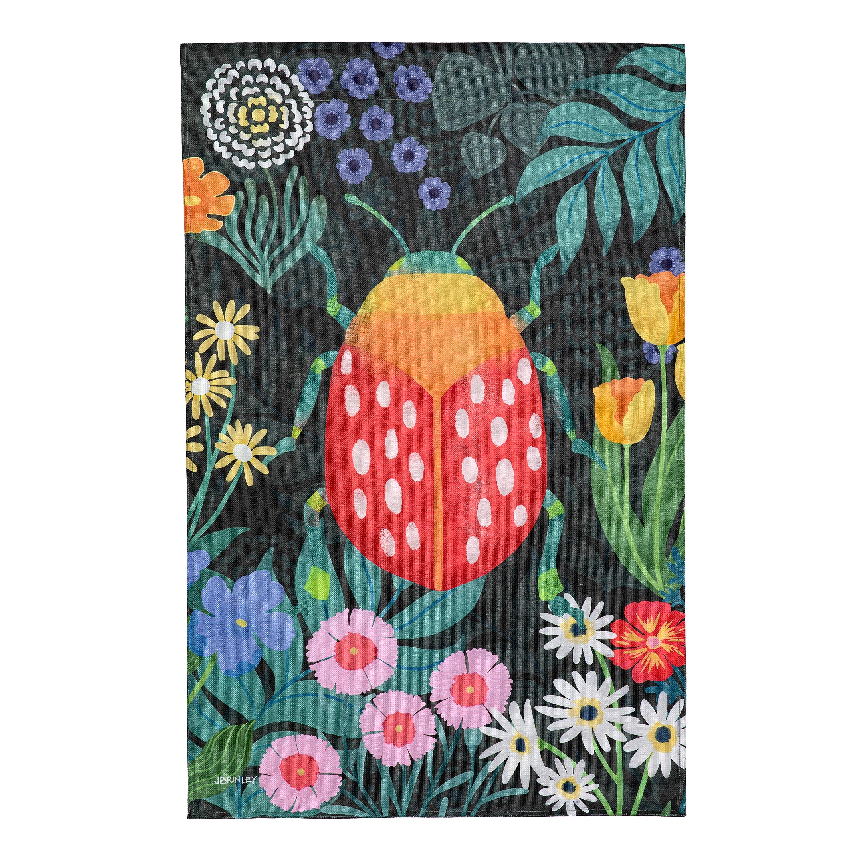 Garden Park Beetle Burlap House Flag