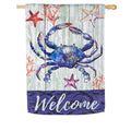 Welcome Crab House Suede Flag