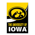 University of Iowa Burlap Flag GDN Size