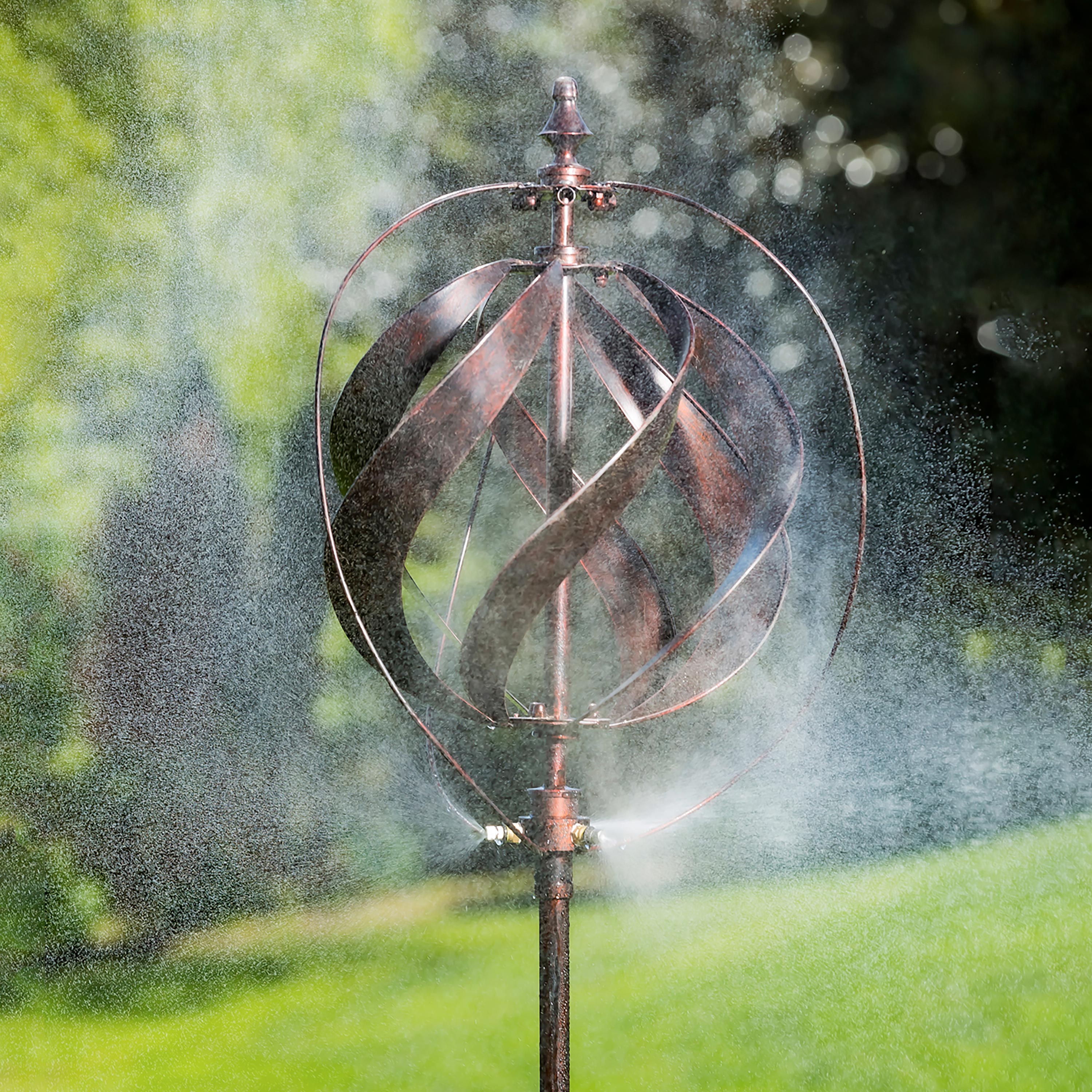 85.5"H Misting Wind Spinner, Copper Sphere