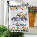 Metal Twist Garden Flag Stand with Finial, Black