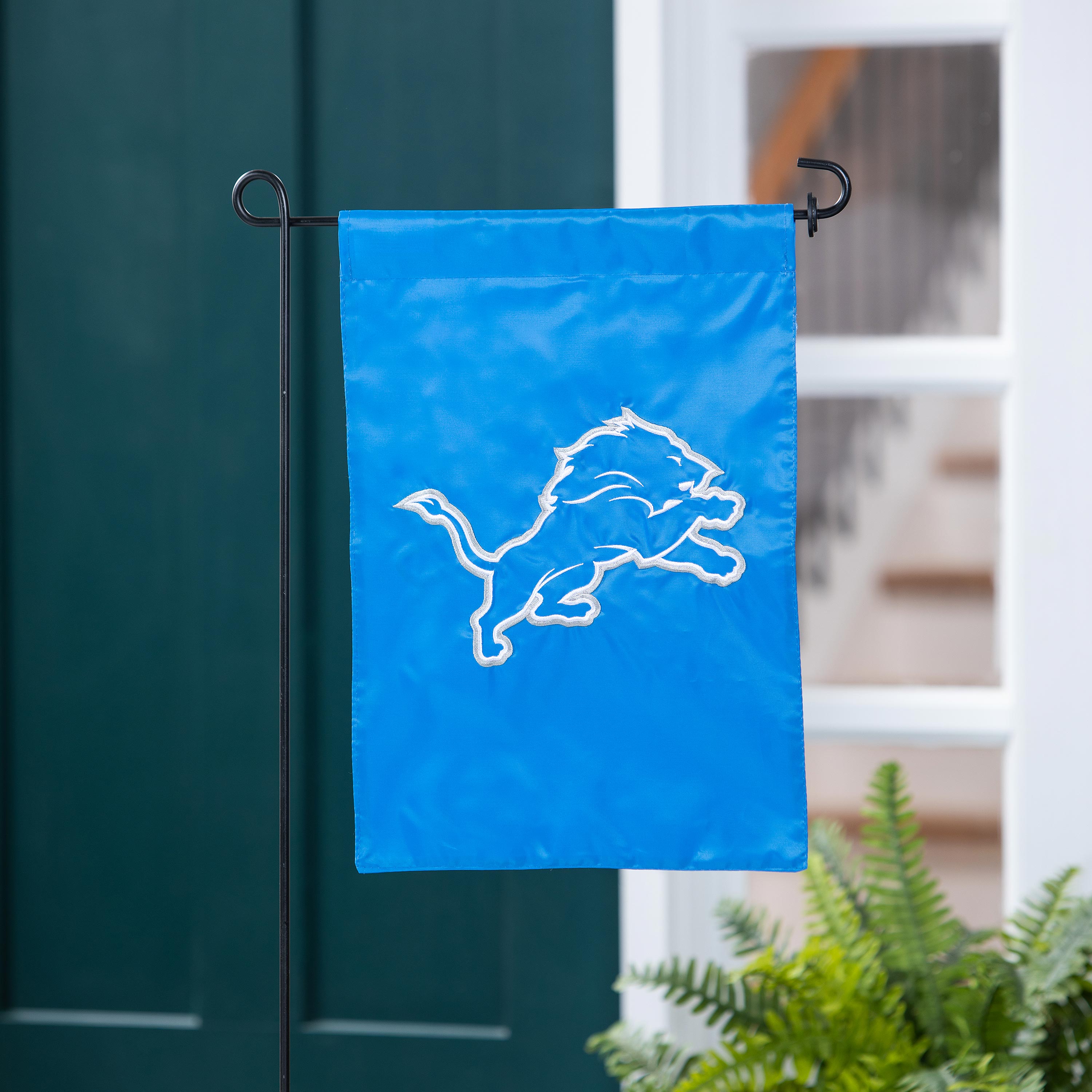 Detroit Lions Applique Garden Flag
