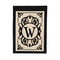 Cambridge Monogram Garden Applique Flag, Letter W