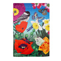 Birds and Flowers Suede House Flag