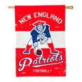 Double-Sided Vintage Graphic NFL Team Pride Linen House Flag, New England Patriots