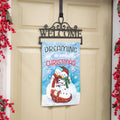 Welcome Garden Flag Over the Door Hanger