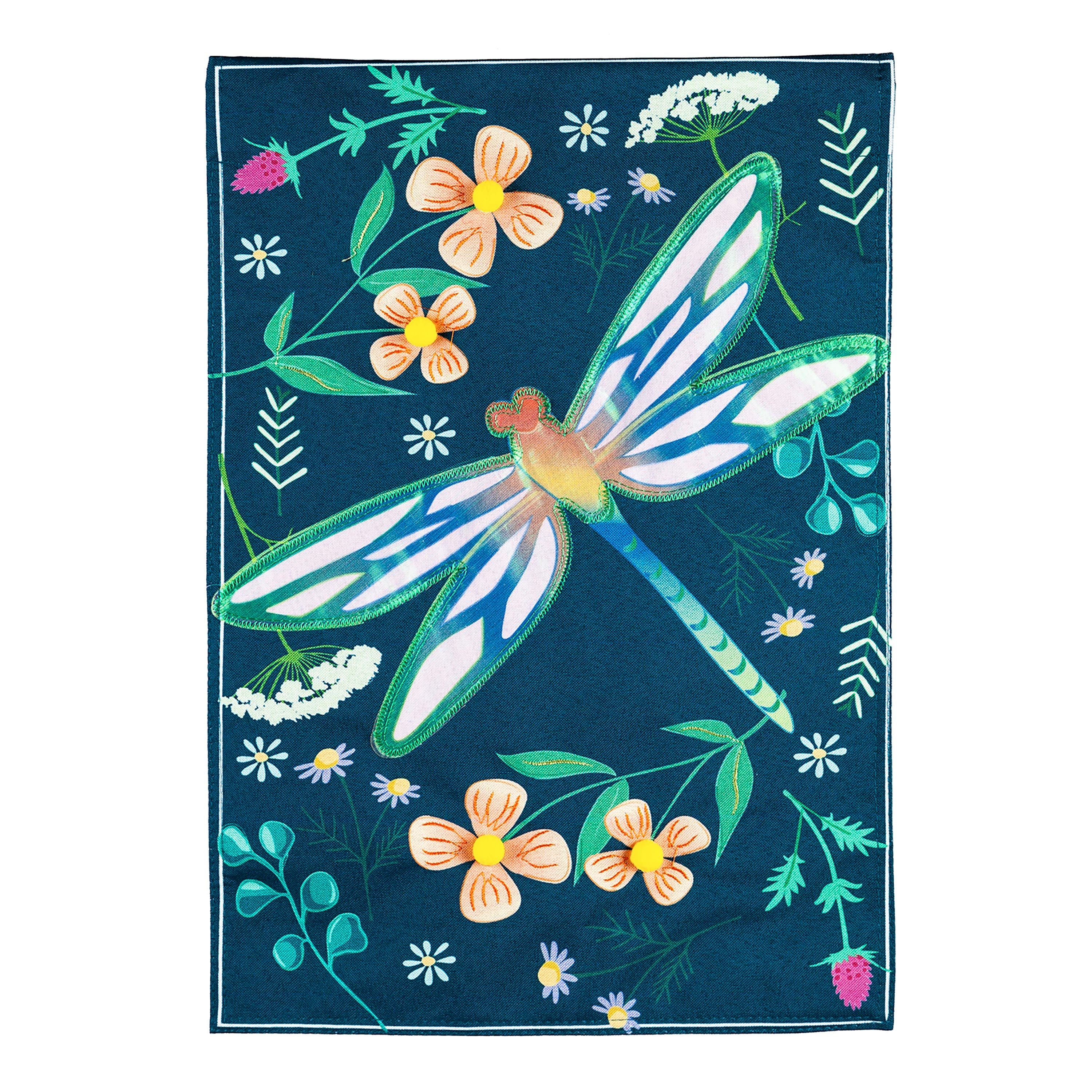 Dragonfly Garden Garden Linen Flag