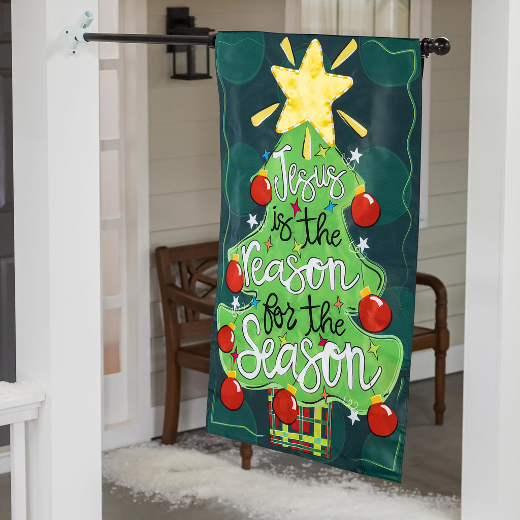 Jesus Is The Reason Applique House Flag