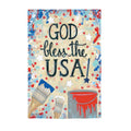 God Bless the USA Dropcloth Garden Suede Flag