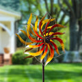 Metal Wind Spinner, Summer Flower,75"H