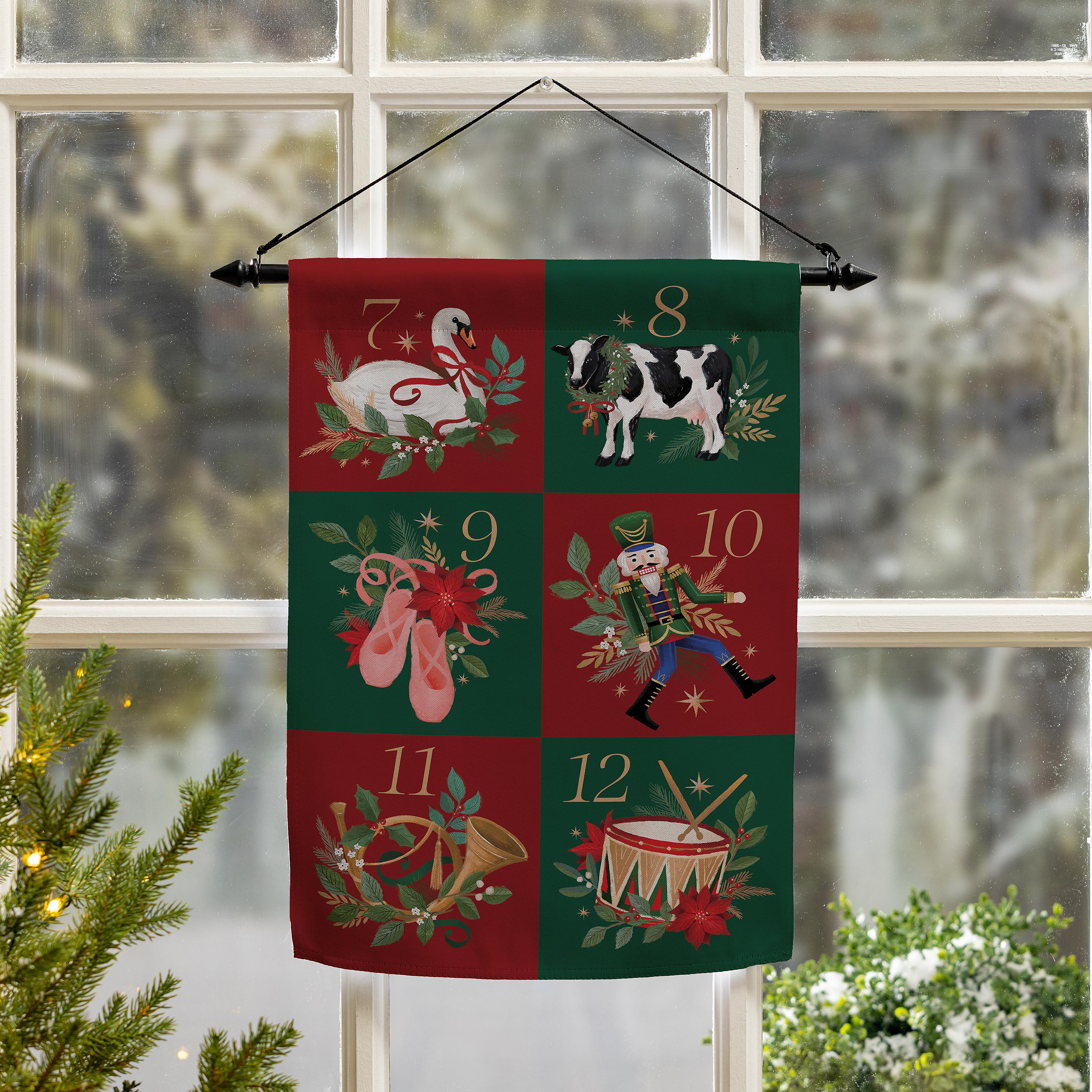 12 Days of Christmas Suede Garden Flag