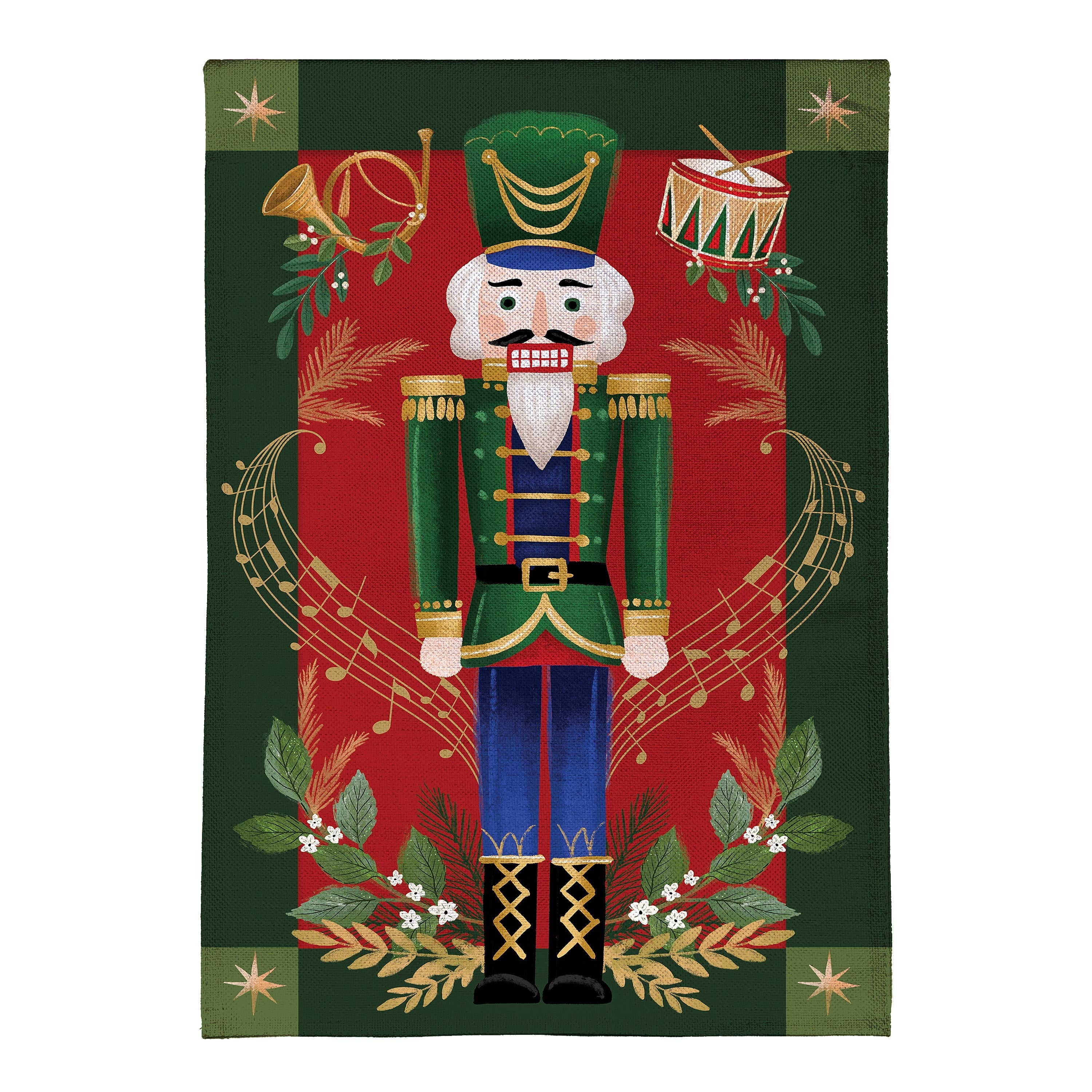 Joyful Traditions Double Sided Burlap House Flag
