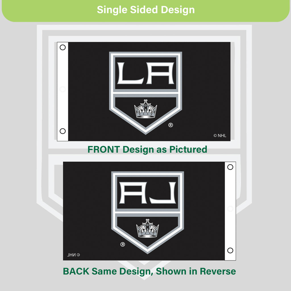 Los Angeles Kings Single Sided Flag w/ 2 Grommets, 3'x5'