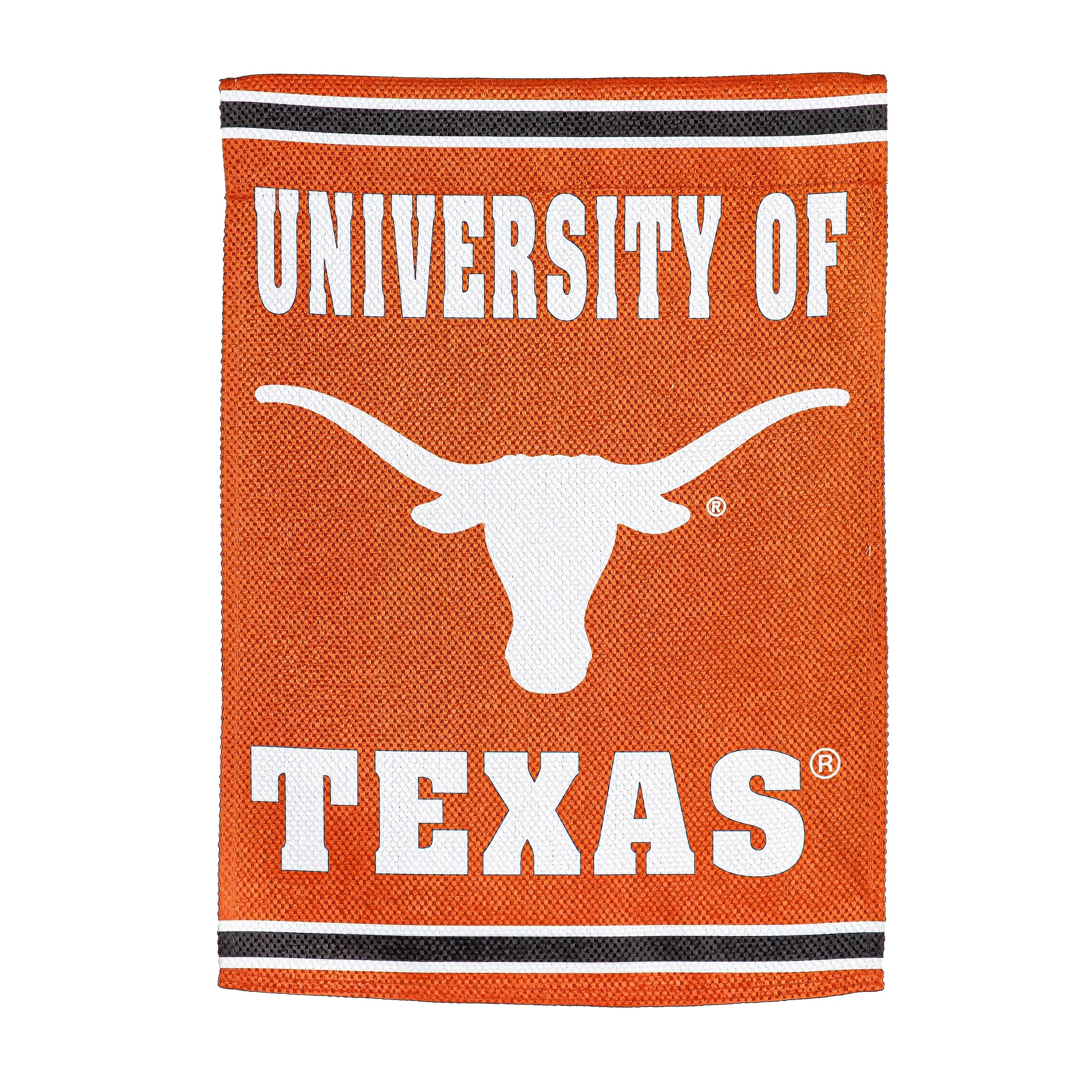 University of Texas Embossed Suede Flag House Size