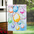 Hop Into Spring Egg Tree Suede Garden Flag